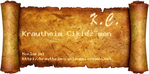 Krautheim Ciklámen névjegykártya